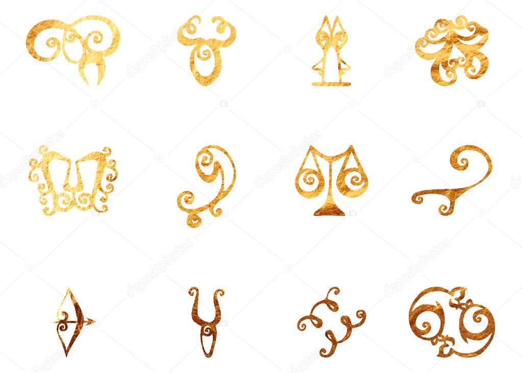 Horoscope texture of gold