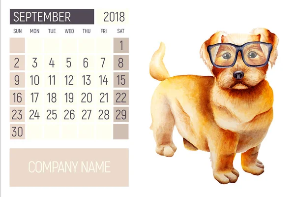 Obraz akvarel pes — Stock fotografie