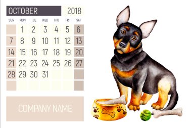 Köpek suluboya resim
