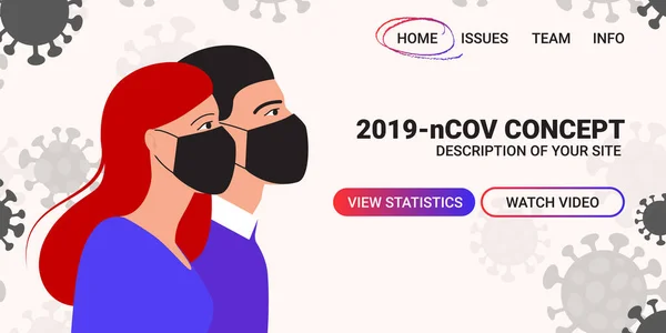 Concetto CORONAVIRUS 2019-nCoV — Vettoriale Stock