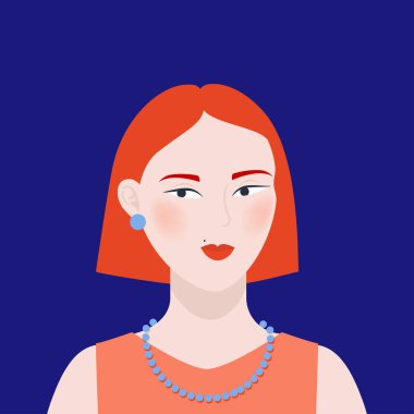 girl profile on isolated background