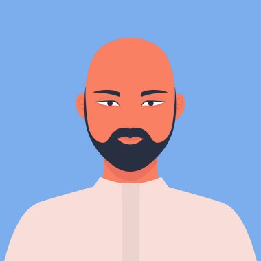 man profile on isolated background