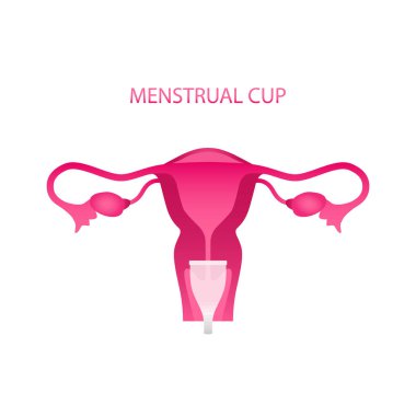 Hygiene products for women during menstruation vector illustration clipart