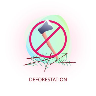 Ekolojik afet vektör illüstrasyonu ormanların yok edilmesi kentleşme