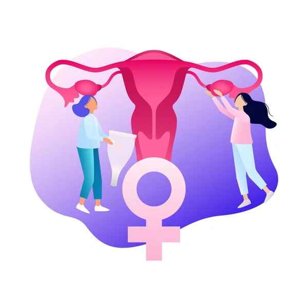 Productos Higiénicos Para Mujeres Durante Menstruación Ilustración Vectorial — Archivo Imágenes Vectoriales