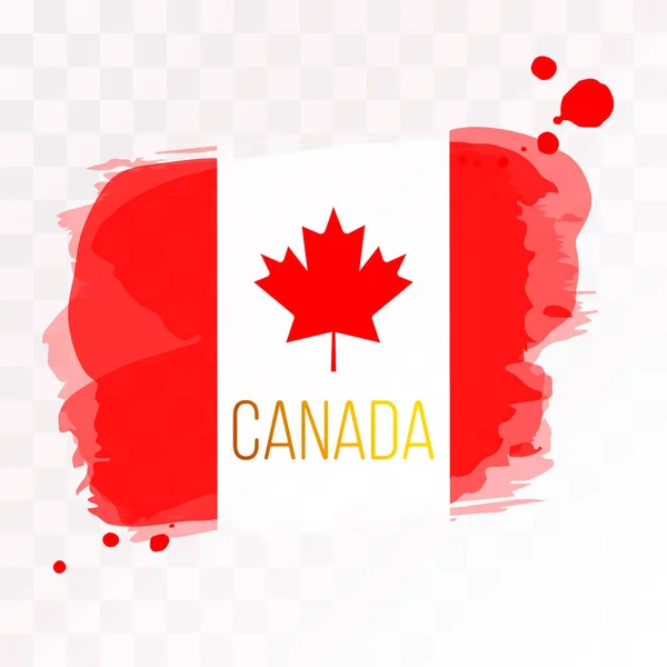 Drapeau Canada Taches Texture Vectorielles Sur Fond Isolé — Image vectorielle