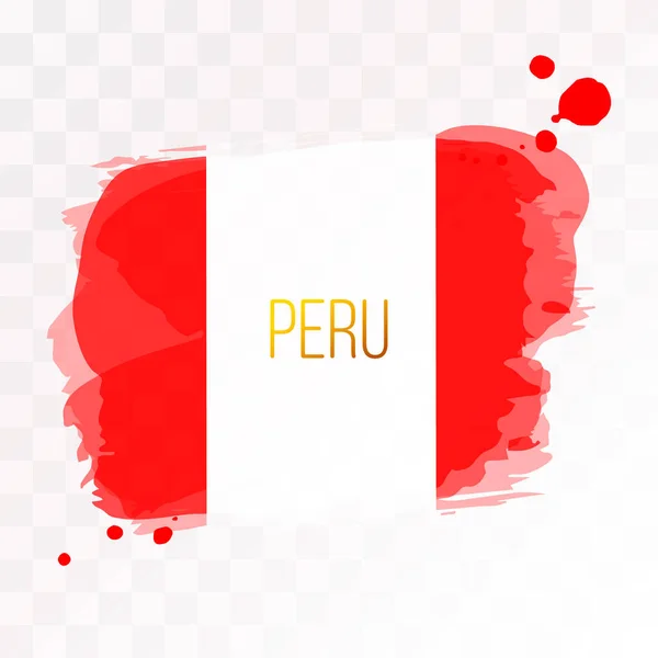 Bendera Peru Titik Tekstur Ilustrasi Vektor Pada Latar Belakang Yang - Stok Vektor