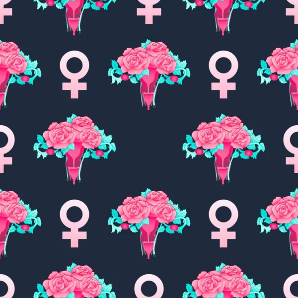 Gradiente Brillante Patrón Sin Costura Copa Menstrual Producto Higiénico Para — Archivo Imágenes Vectoriales