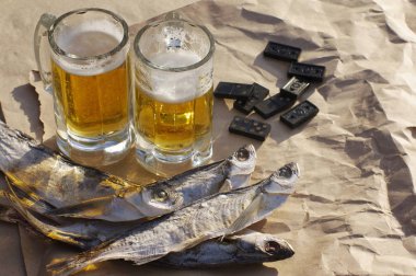 Bira ve bira için snack.