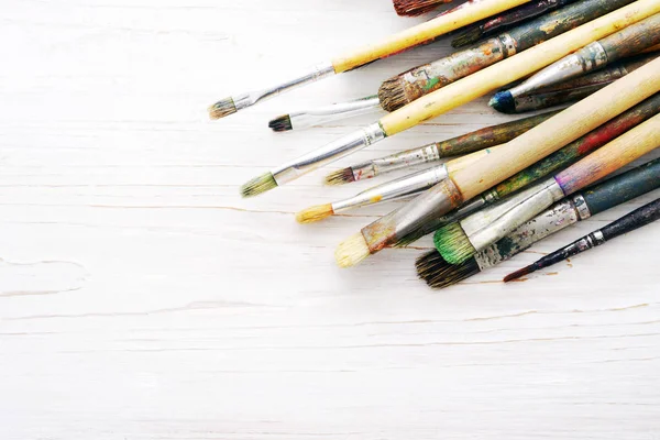 Artist paint brushes closeup — Stock Photo, Image