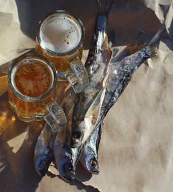 Bira ve bira için snack.