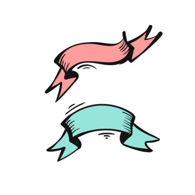 Metniniz için elle çizilmiş vektör şerit kümesi