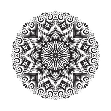 Mandala süsleme el çekilmiş. Mehndi kına desen. Tekstil, telefon, yoga Mat, yazdırma için kullanılan boyama.