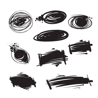 Siyah noktalar, beyaz arka plan üzerinde izole lekesi boyalı.