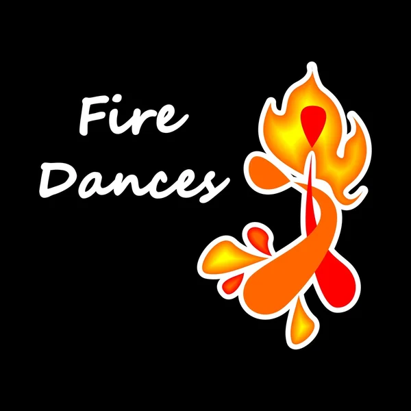 Los bailes de fuego — Archivo Imágenes Vectoriales