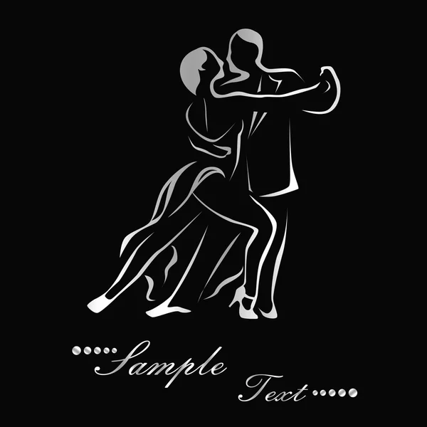 Le tango argenté — Image vectorielle
