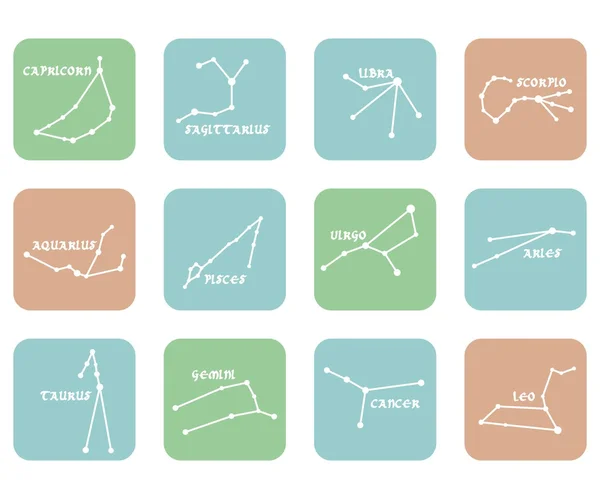 Os signos do zodíaco — Vetor de Stock