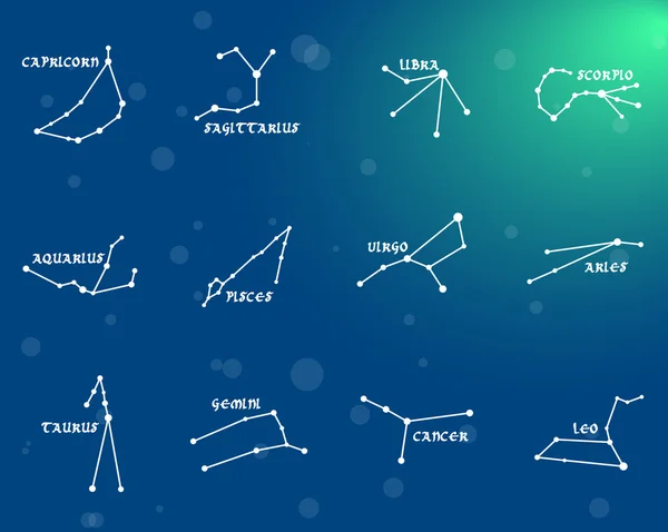 I segni zodiacali — Vettoriale Stock