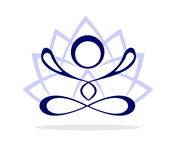 The yoga lotus — Stock Vector