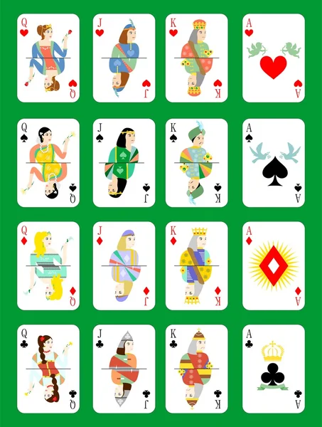 Набор игральных карт — стоковый вектор