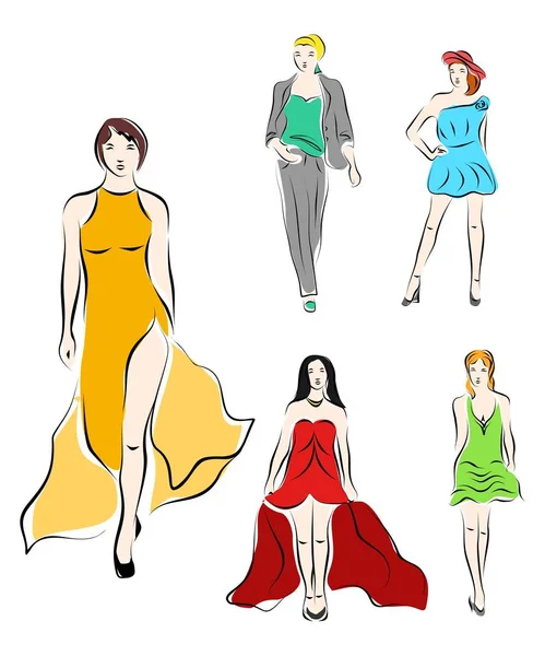 Some models set — Stock Vector