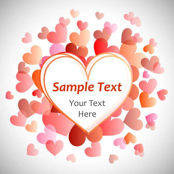 The hearts template — Stock Vector