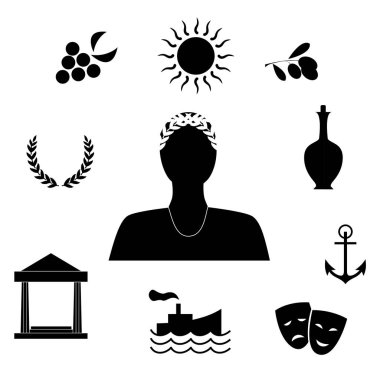 Yunanistan düz tasarım