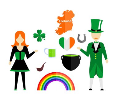 İrlandalı düz tasarım