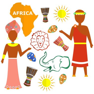 Afrika düz tasarım