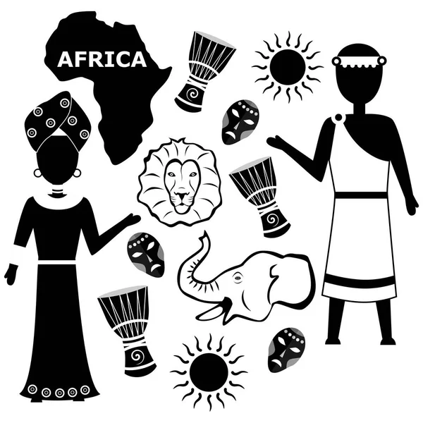 África diseño plano — Vector de stock