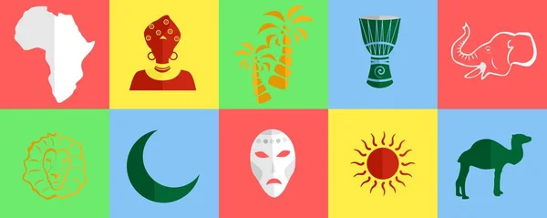 Африканские иконы — стоковый вектор