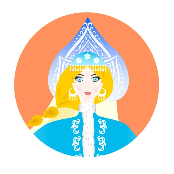 Snow queen ikonen — Stock vektor