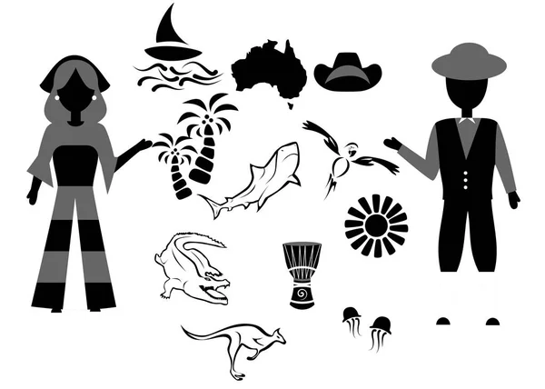 El conjunto de Australia — Vector de stock