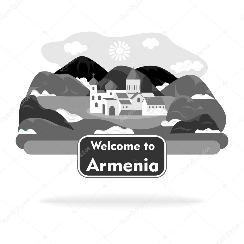 the armenia sign black
