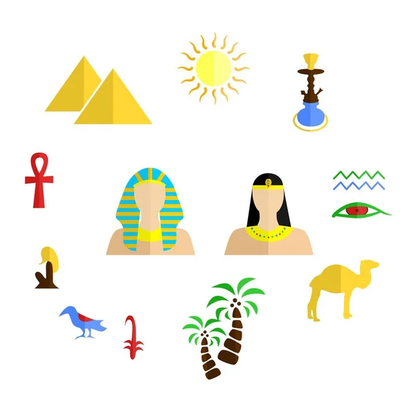 Египет плоский дизайн — стоковый вектор