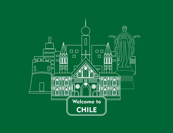 Welcome to chile — Wektor stockowy