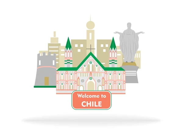 Willkommen in Chile — Stockvektor