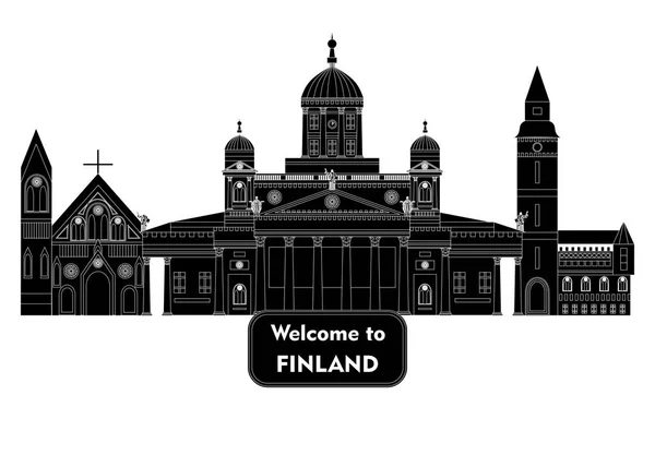 Добро пожаловать в Финляндию — стоковый вектор