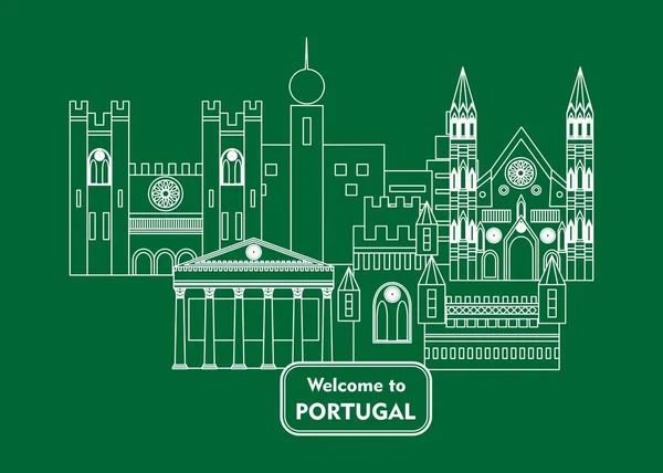 Добро пожаловать в Португалию — стоковый вектор