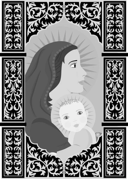 Mother and child icon — Stock Vector