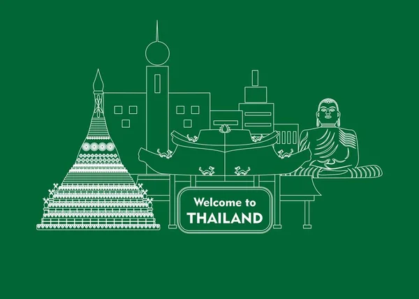 Willkommen in Thailand — Stockvektor