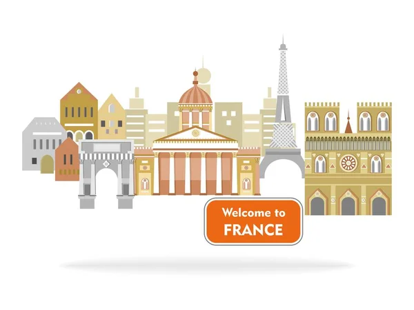 Добро пожаловать во Францию — стоковый вектор