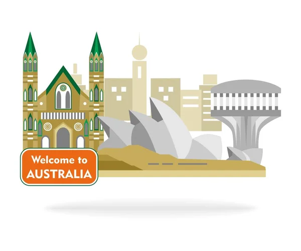 Bienvenue en Australie — Image vectorielle