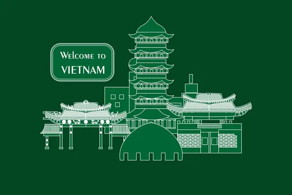 Welkom bij Vietnam — Stockvector