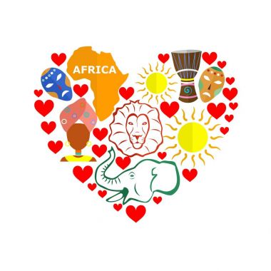 Afrika düz tasarım