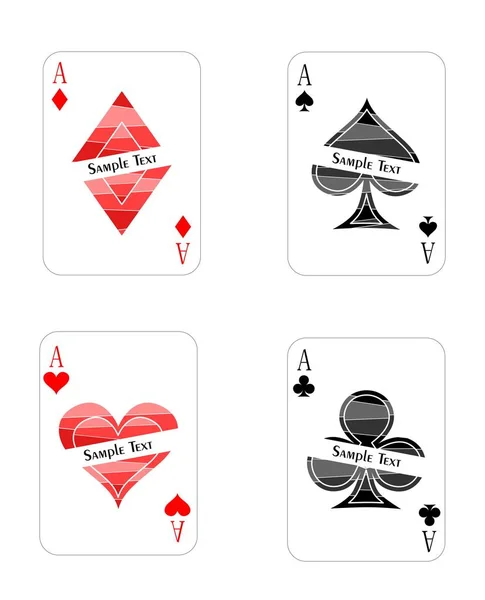 Ases de cartas modernas — Vector de stock