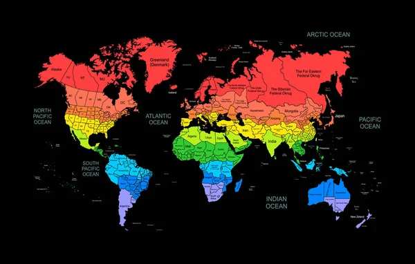 Χάρτης με τα χρώματα — Διανυσματικό Αρχείο