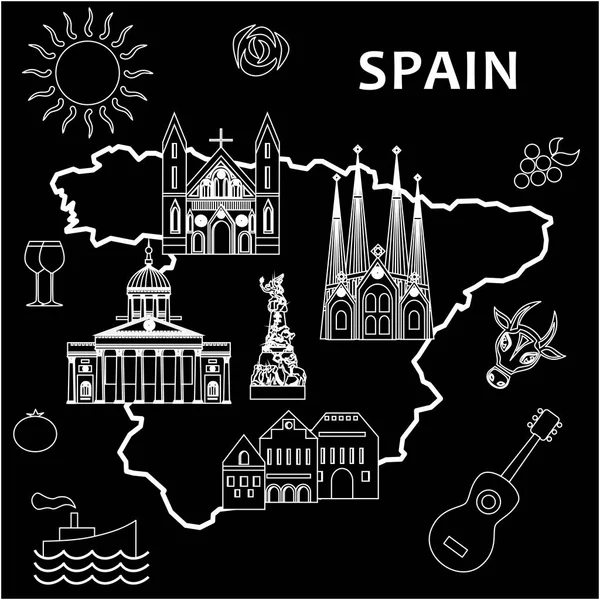 İspanya seti — Stok Vektör