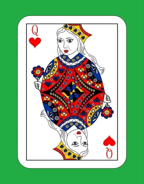 Königin der Karten — Stockvektor