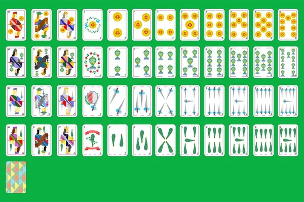 Spanish playing cards — Stock Vector
